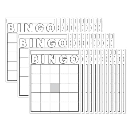 Hygloss Products Blank Bingo Cards, White, PK36 87130